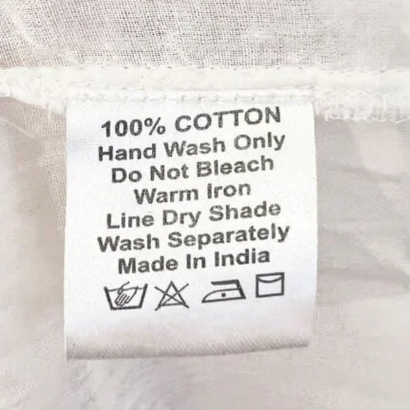 Clara The Label Red & Cream Floral Block Print Puff Sleeve Dress M - Picture 7 of 7